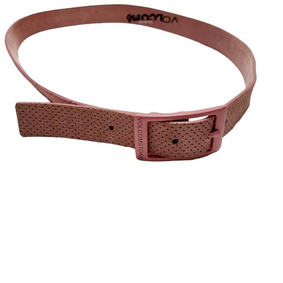 Volcom Vintage Y2k 2000 Punk Emo Skater size medium Pink Mauve leather Belt - Picture 2 of 8